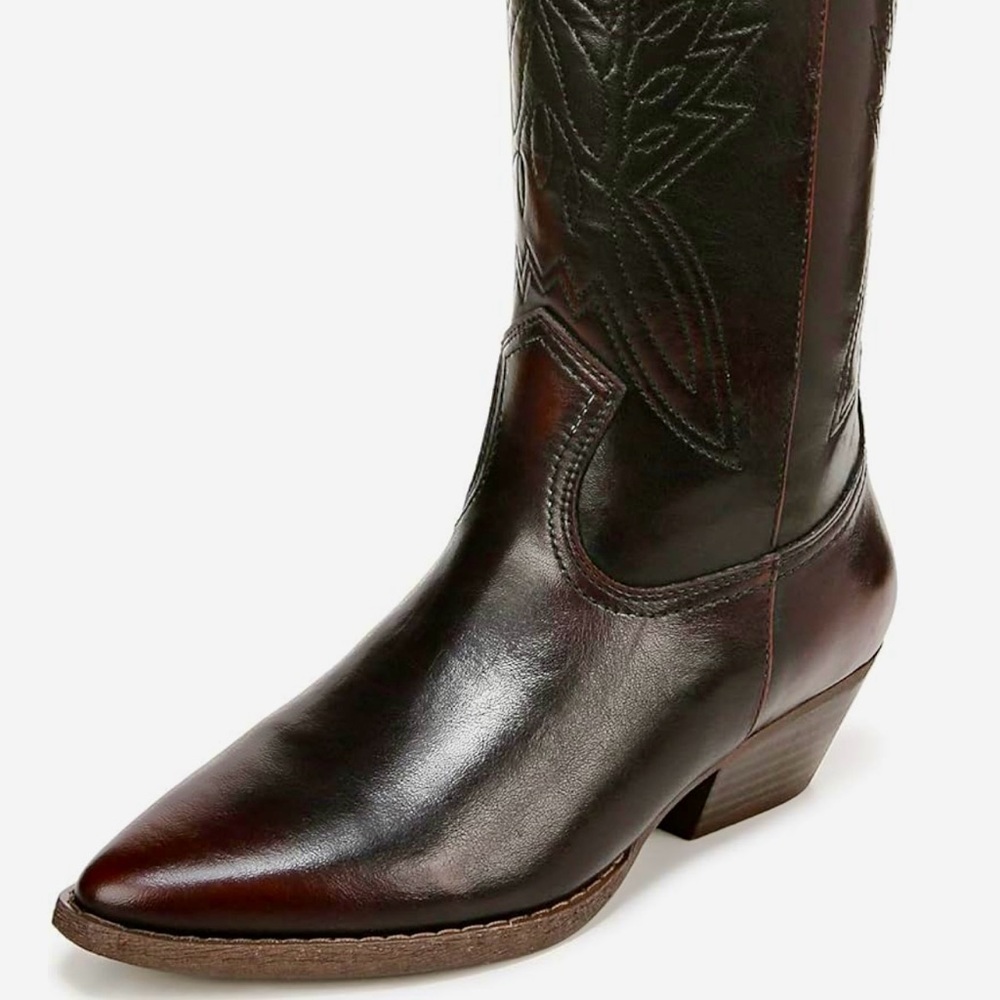 Elegant Black Faux Leather Women's Boots Sz 6 Zodiac Mahogany NWOT